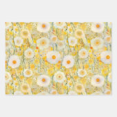 Gele Wildflower Bloempatronen Happy Fun Inpakpapier Vel (Voorkant)