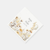 Gele Wildflower bruiloft Servet (Hoek)