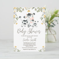 Gele Wildflower Koe Kalf Baby shower