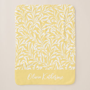 Gele Wilgen Tak Monogram Sherpa Deken