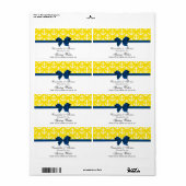 Gele, Witte Ankers Navy Boeg Feest Water Etiket (Full Sheet)