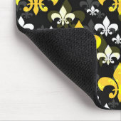 Gele witte fleur de lis muismat (Hoek)