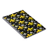 Gele witte fleur de lis notitieboek (Rechterzijde)