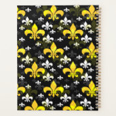 Gele witte fleur de lis planner (Achterkant)