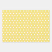 Gele witte kerstbomen Polka Dots Stripe Inpakpapier Vel (Voorkant 2)