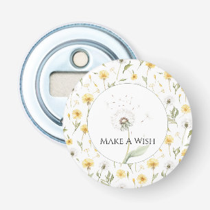 Gele Witte Paardenbloemen Bloemen Button Flesopener