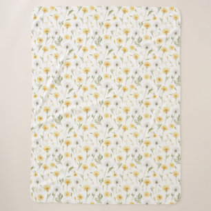 Gele Witte Paardenbloemen Bloemen Sherpa Deken