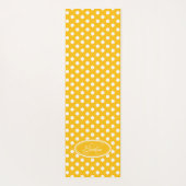 Gele witte polka dot yoga mat (Achterkant)