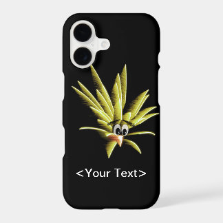 Gele Worried Bird Cartoon Hoesje-Mate iPhone Case