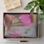Gele zandstaartvlinder op Echinacea Tissuepapier (Geschenk)