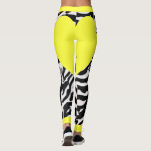 Gele Zebra Leggings