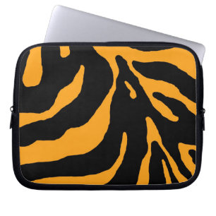 Gele Zebra Stripe Animal Print Laptop Sleeve