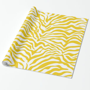 Gele Zebra Stripe Cadeaupapier