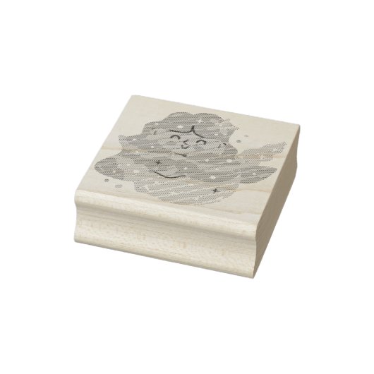 Gele zeemeermin 	rubberstempel (Stempel)