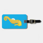 Gele zeepaardje bagagelabel (Voorkant horizontaal)