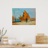 Gele zeilen bij Tina Blau Poster (Keuken)