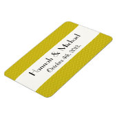 Gele zigzag, Gele Chevron, Bruiloft Magneet (Linkerzijde)