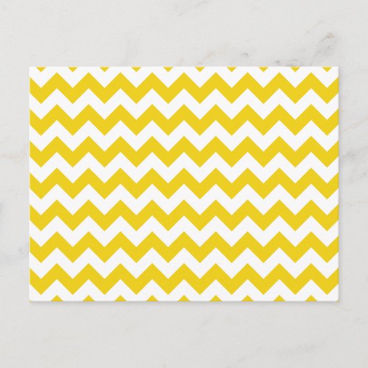 Gele zigzag, gele Chevron, geometrisch patroon Briefkaart (Voorkant)