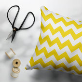 Gele zigzag, gele Chevron, geometrisch patroon Kussensloop