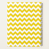Gele zigzag, gele Chevron, geometrisch patroon Planner (Achterkant)