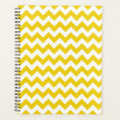 Gele zigzag, gele Chevron, geometrisch patroon Planner (Voorkant)