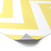 Gele zigzag, gele Chevron, geometrisch patroon Poster (Hoek)