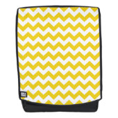 Gele zigzag, gele Chevron, geometrisch patroon Rugtassen (Voorkant)