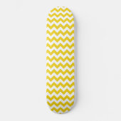 Gele zigzag, gele Chevron, geometrisch patroon Skateboard (Voorkant)