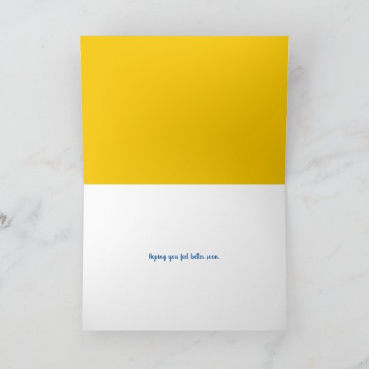 gele zijde met medisch masker kaart (Binnen)