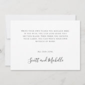 Gele Zinnia Bloem Vlak Dank u kaart (Achterkant)