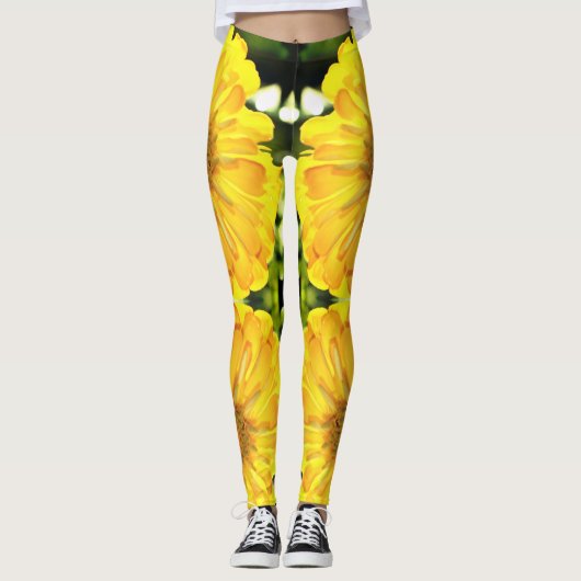 Gele Zinnia Leggings (Voorkant)
