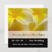 Gele zomer behalve de datum save the date (Voorkant / Achterkant)