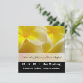 Gele zomer behalve de datum save the date (Staand voorkant)