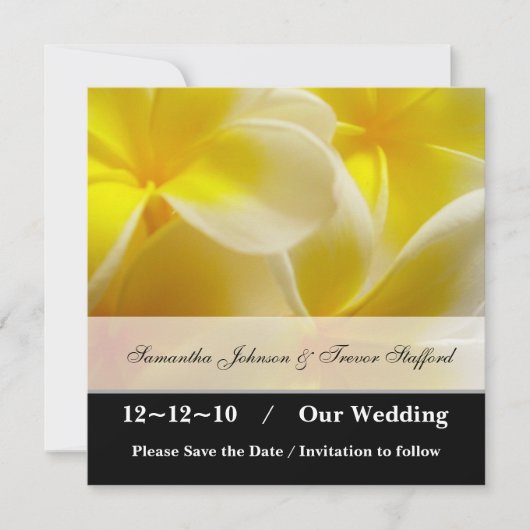 Gele zomer behalve de datum save the date (Voorkant)