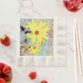 Gele zomer bloem papier servetten (Insitu)