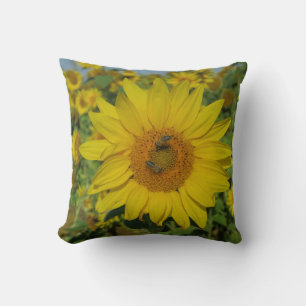 gele zomerbloemen kussen