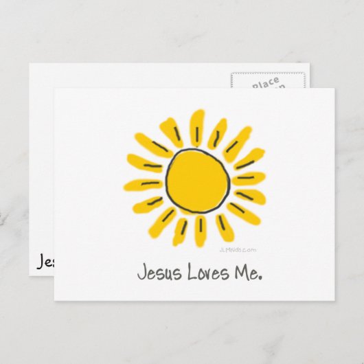 Gele Zon Briefkaart (Voorkant / Achterkant)