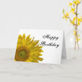 Gele zonbloem Happy Birthday Kaart (Gele Bloem)