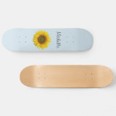 Gele zonnebloem Aangepaste landbloem Skateboard (Horizontaal)