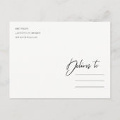 GELE ZONNEBLOEM AQUAREL FLORAL SAVE THE DATE AANKONDIGINGSKAART (Achterkant)