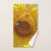 Gele zonnebloem bad handdoek (Handdoek)