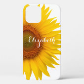 Gele Zonnebloem Bloem Gepersonaliseerd Case-Mate iPhone Case (Achterkant)