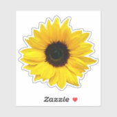 Gele Zonnebloem Bloem Kiss-Cut Sticker (Vel)