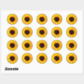 Gele zonnebloem Burlap Sticker Envelope Seal (Vel)