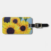 Gele Zonnebloem Custom Bagagelabel (Voorkant horizontaal)