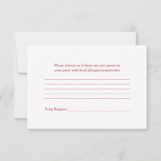 Gele Zonnebloem Dieprode Lint Trouw RSVP (Achterkant)