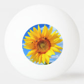 Gele Zonnebloem en Bijen Ping Pong Ball (Achterkant)