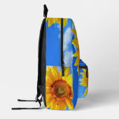 Gele Zonnebloem en Bijen Rugzak Blauwe Hemel (Links)