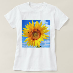 Gele zonnebloem en bijen T-shirt