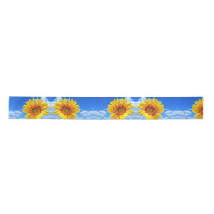 Gele zonnebloem en bijenlint lint